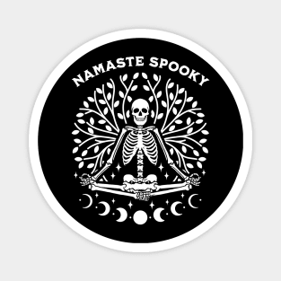 Namaste Spooky Halloween Skeleton Yoga Magnet